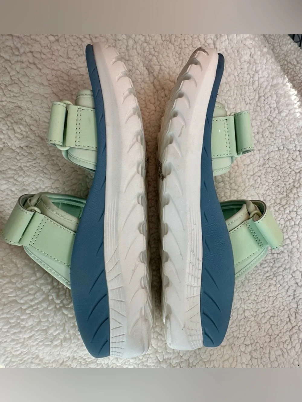 Unisex Vionic Renewal Recovery Slide Sandal Blue and Green Dual Strap size 9